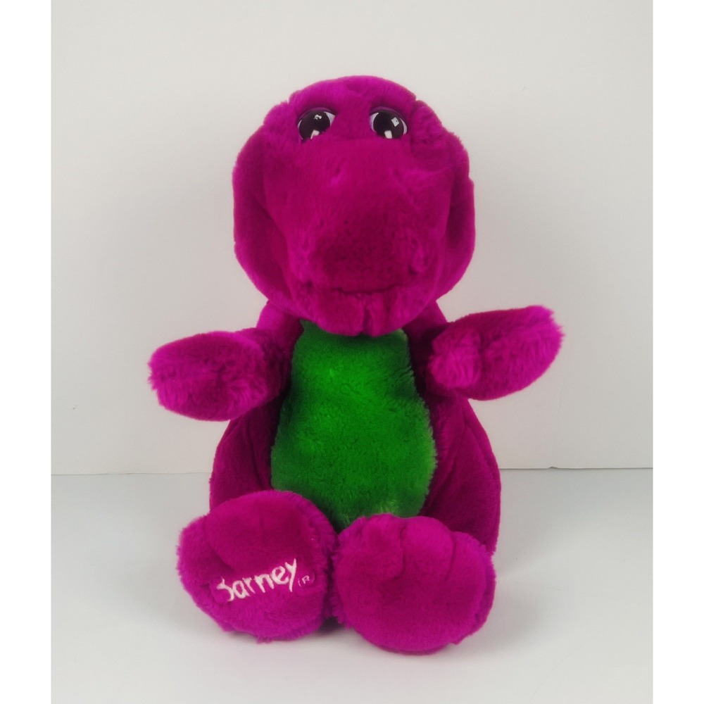 Vintage Barney the Dinosaur 13" Plush Purple Stuffed Animal Lyons Group 1992